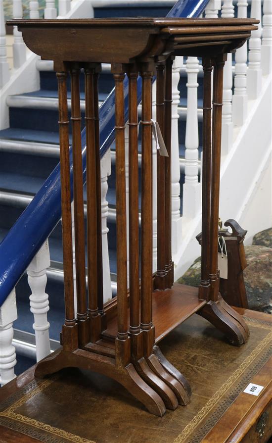 A nest of mahogany tables W.47cm